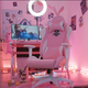 AutoFull Pink Gaming Chair with Rabbit Ears | $254 | Newegg